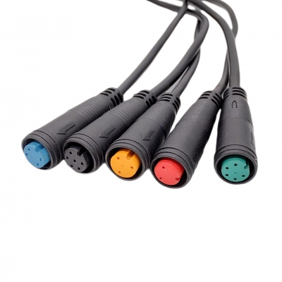 M8P series 5pins quick lock E-bike IP65 waterproof connector (Male & Female cable to cable)