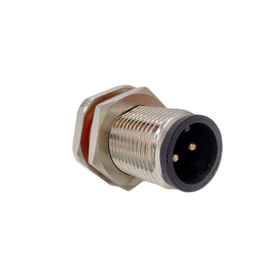 M12 Series 2Pins Male receptacle connector(Front panel mounted)