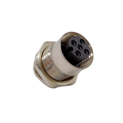 M12 Series 5Pins Female receptacle(Front panel mounted)