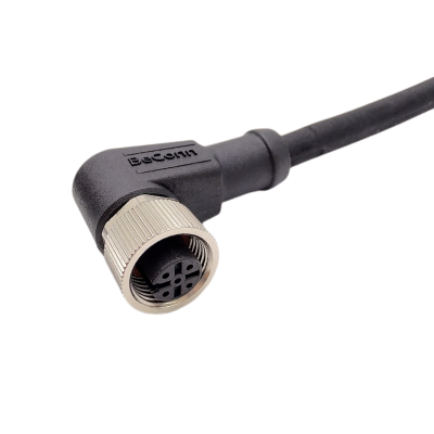 M12 series 5Pins Female right angle plug(Overmolded 90°)