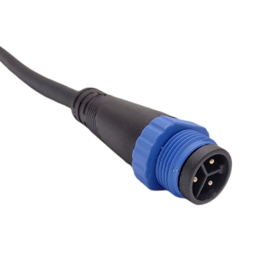 M15 series 3pin male cable connector(Overmolded type, 180°)