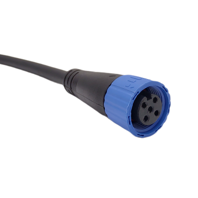 M15 series 5pin Female cable connector(Overmolded type, 180°)