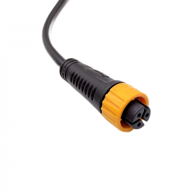 M16 series 3pin Female plug(Push lock type, Overmolded 180°)