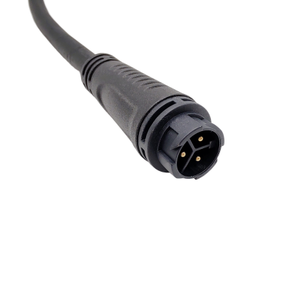 M16 series 3pin male plug(Push lock type, Overmolded 180°)