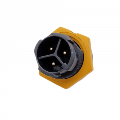 Connecteur de panneau mâle à 3 broches série M16 (type à verrouillage par poussée, montage sur panneau avant)