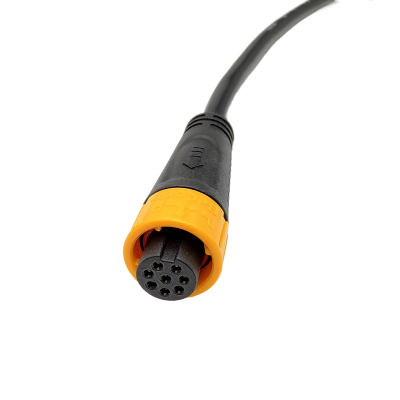 M16 series 8pin Female plug(Push lock type, Overmolded 180°)
