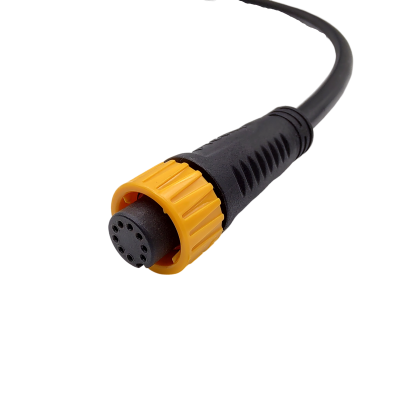 M16 series 9pin Female plug(Push lock type, Overmolded 180°)