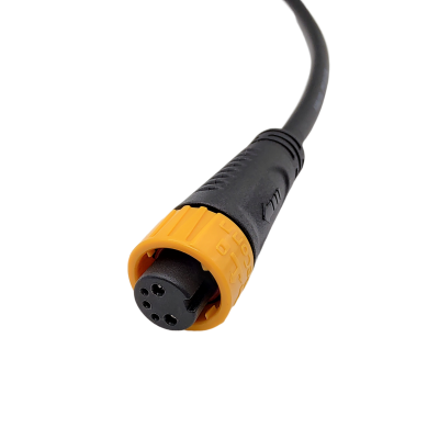M16 series 2+3pin Female plug(Push lock type, Overmolded 180°)