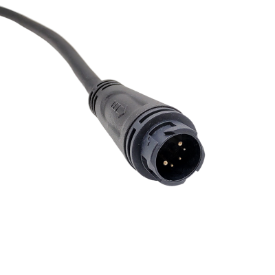 M16 series 2+3pin male plug(Push lock type, Overmolded 180°)