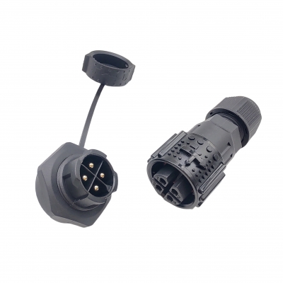M19 series 4pins 20A push self-locking male and female wire connector
