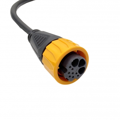 M25 series 2+8pins Male plug(Push lock type, Overmolded 180°)