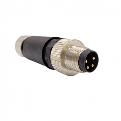 M8 series 4pins male plug for field installation