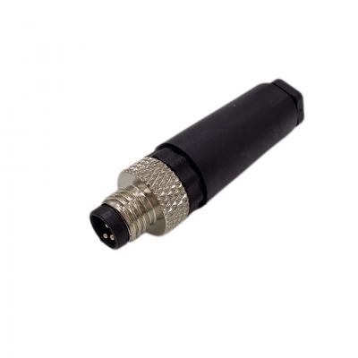 M8 series 3pins male plug for field installation