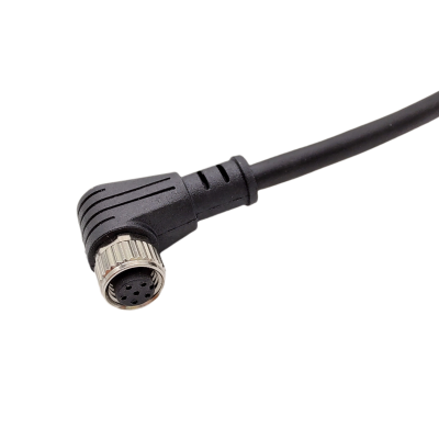 M8 series 6pins female right angle plug (Overmolded 90°)