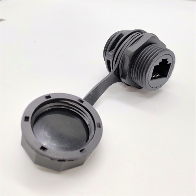IP68 waterproof straight RJ45 bulkhead