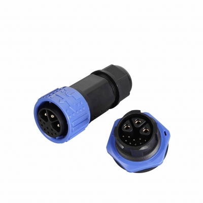 M25 series 3+5pins push lock male female hybrid plug and socket